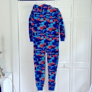 Sports theme sleeper. Had a cuffed arms, legs and hood!!